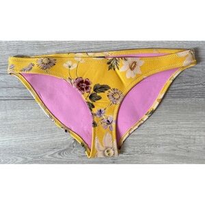 Floral Printed Neoprene Triangl Bikini Bottom